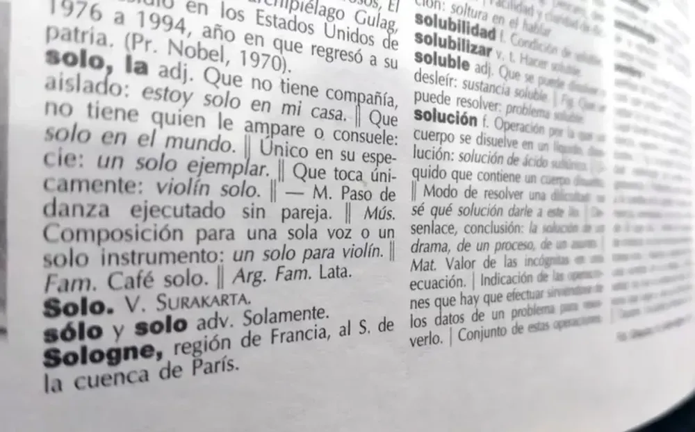 La RAE le devolvió la tilde a ‘sólo’ y otras palabras