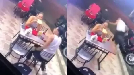 [VIDEO] Salió corriendo y dejó que le robaran a su novia