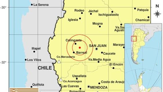 La imagen muestra el epicentro del sismo.