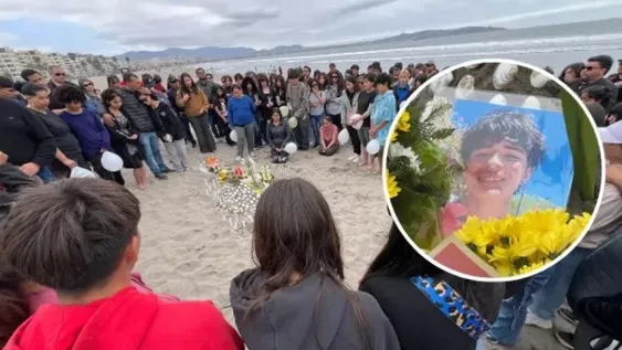 La familia del joven sanjuanino desaparecido en La Serena realizó una emotiva ceremonia en la playa