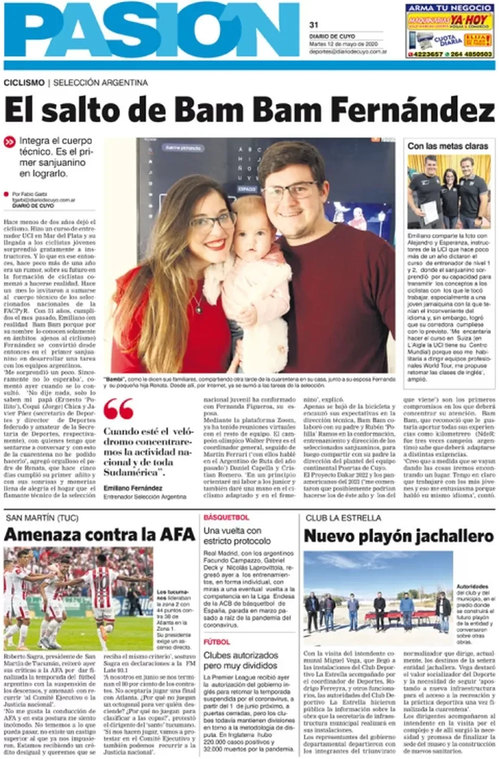 Tapa Pasión 12 de Mayo del 2020