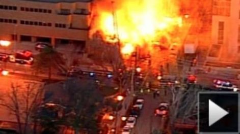 Pánico por una explosión e incendio en Kansas