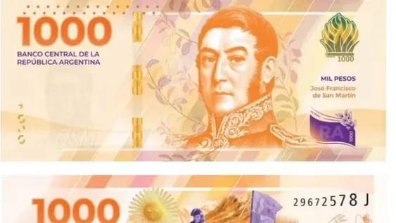 Salen animales entran próceres: ahora lanzarán un billete de $1.000 con el rostro de San Martín