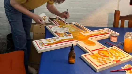 La Expo es la muestra final del curso de Historia del Arte Sacro que se hizo este año y que incluye un taller de producción