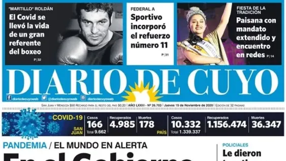 Tapa Edición 19 de Noviembre de 2020