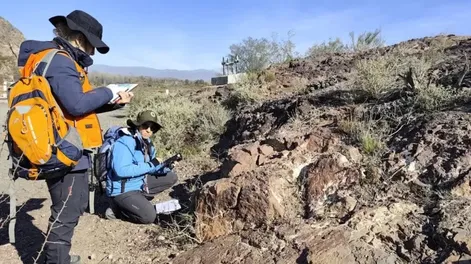 Diario de Cuyo | APOYO. Las integrantes del equipo hicieron estudios en campo, para lo que recibieron ayuda de empresas mineras que las llevaron a sus campamentos y aportaron muestras.
