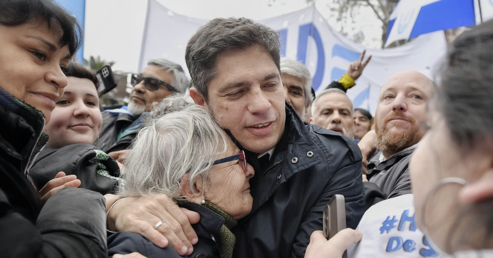 Axel Kicillof en una de las marchas por la Ley de Tierras.&nbsp;