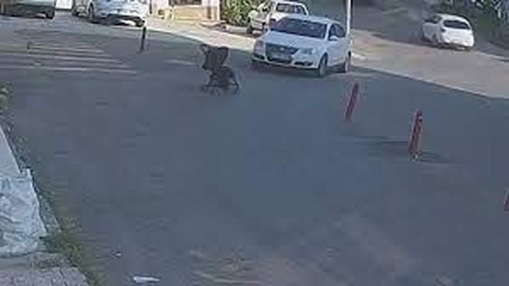 Dejó el cochecito con su bebé en la calle y cayó por un barranco