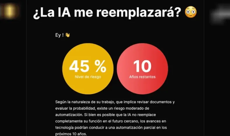 Una página web analiza tu currículum y predice el riesgo de ser sustituido por Inteligencia Artificial