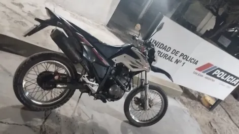 Recuperan en Caucete una moto robada en 2019