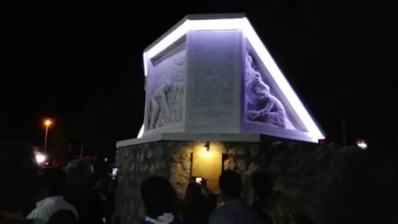 Mirá cómo quedó el colosal monumento huarpe que regaló un artista italiano