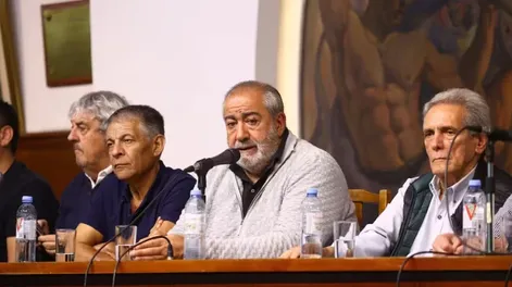 APAGADOS. Sin expresiones exultantes, los popes de la CGT hicieron un balance positivo del tercer paro contra Milei.