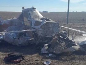 Una avioneta que se estrelló mientras fumigaba un campo