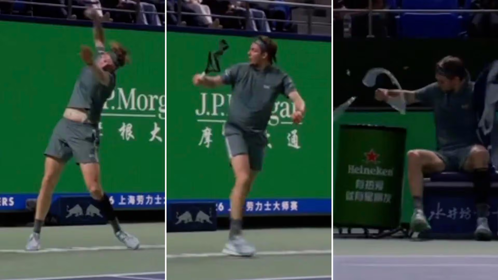 Alexander Bublik protagonizó un violento arrebato durante su partido en el Masters 1000 de Shanghái.