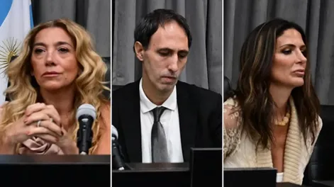 Verónica Di Tommaso, Maximiliano Savarino y Julieta Makintach, los tres jueces que estuvieron a cargo del juicio por la muerte de Maradona.