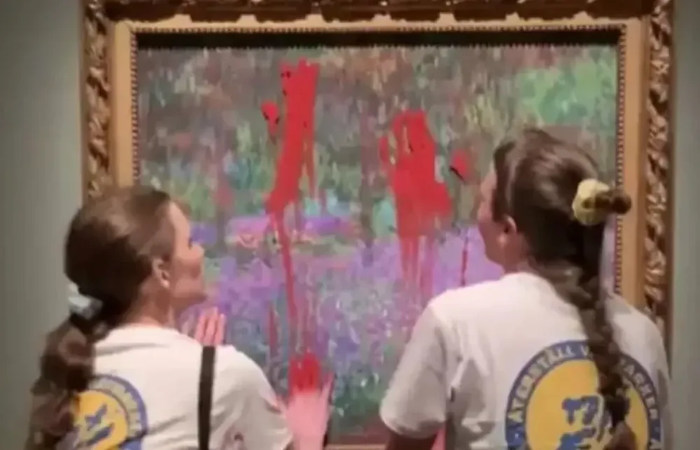 Activistas vandalizaron un cuadro de Monet en Suecia