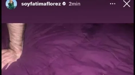 Fátima habló de su foto viral: con quién estaba en la cama y qué fue lo que manchó su acolchado