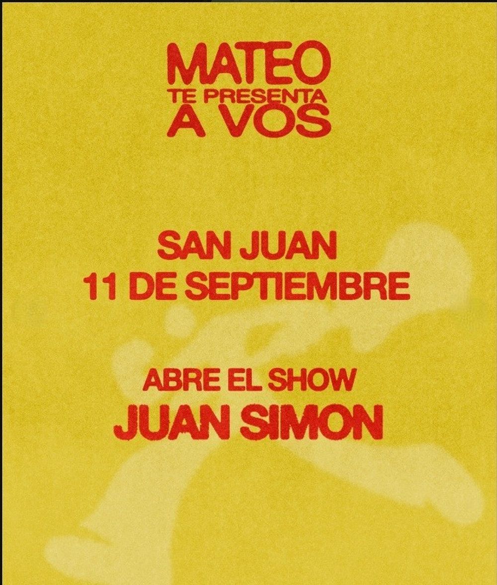 Mateo Sujatovich eligió al sanjuanino Juan Simón para abrir su show en la provincia