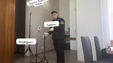 Los expertos determinaron que el comerciante, Rodríguez, estaba arrodillado cuando Aguirre le disparó. La pericia fue comandada por los fiscales coordinadores, Claudia Salica y Cristian Catalano.