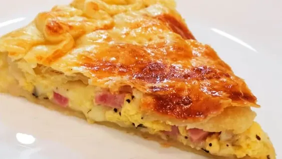 Tarta de jamón y queso