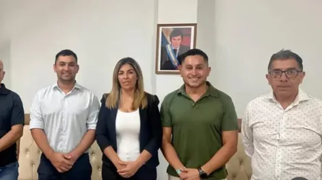 Los concejales de La Libertad Avanza en San Juan.-