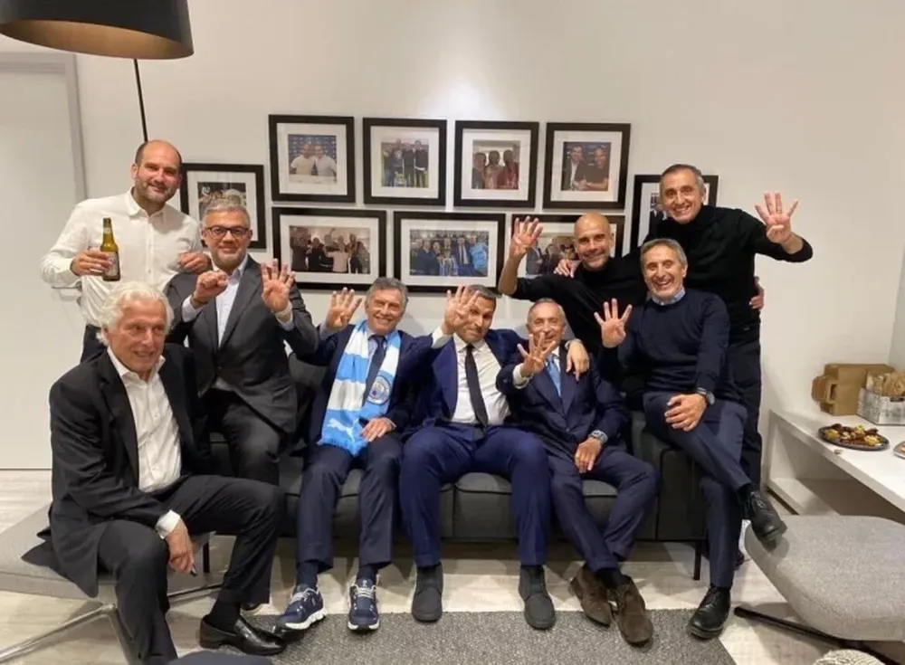 Macri estuvo con Guardiola e hizo un llamativo gesto tras el 4-0 del City
