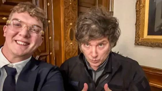 El creador de Libra, Hayden Davis y Javier Milei.