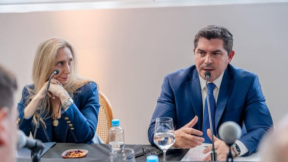 Karina Milei y Marcelo Orrego. Fuente: Instagram.-