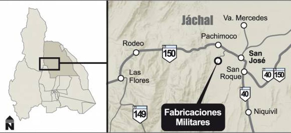 Fábrica de explosivos: con los terrenos saneados, comenzó a construirse