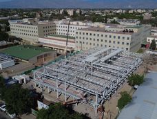 Avanza la construcción de los nuevos Consultorios Externos del Hospital Rawson.