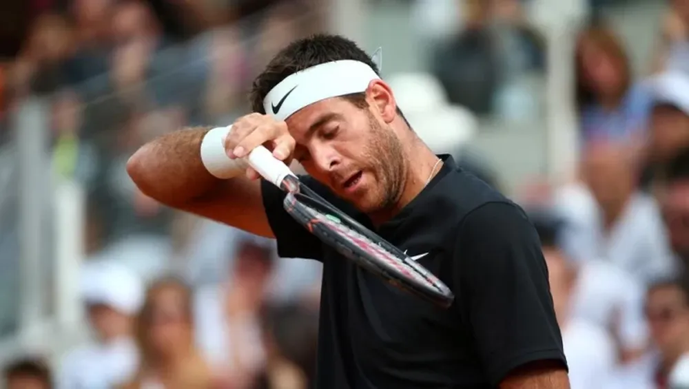 Del Potro confirmó que se desgarró y peligra su participación en Roland Garros