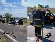 una pareja viajaba en moto con su bebe y chocaron de frente con una camioneta: murieron los tres