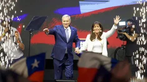 José Antonio Kast y su esposa, Pía Adriasola. Foto: Cristian Soto Quiroz.-