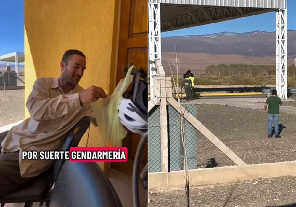 Recorren el país en bici y les pasó algo insólito en San Juan por droga: el video