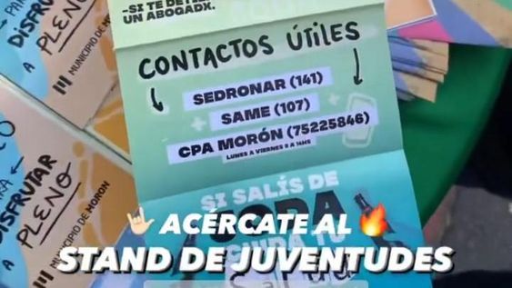 En una feria familiar, un municipio repartió folletos con “consejos” para consumir drogas