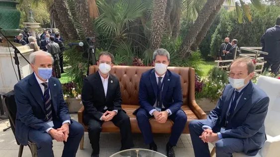 Uñac en Chile: el Túnel de Agua Negra, en el primer contacto con el ministro de Obras