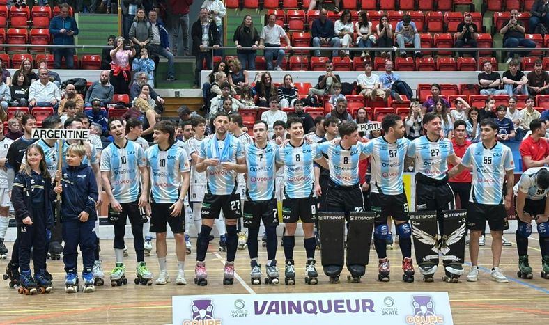 La alegría de los jugadores argentinos.