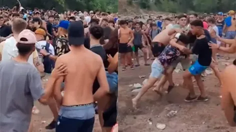 Batalla campal en Córdoba: jóvenes a las trompadas en medio de una fiesta