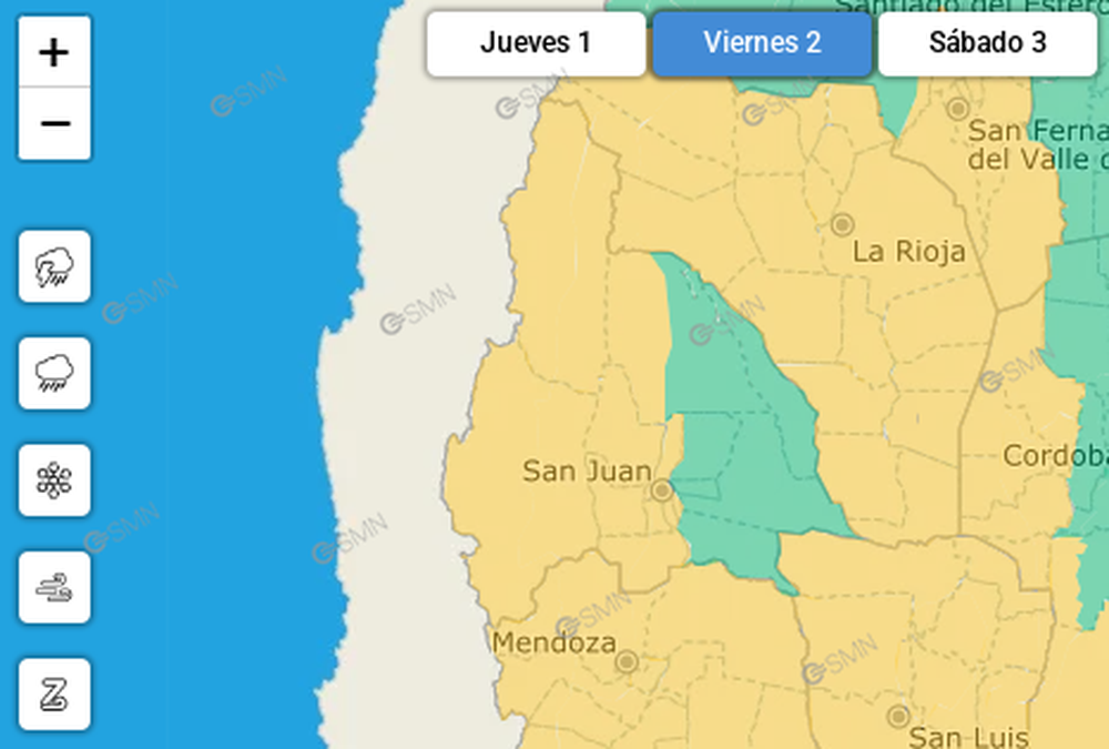 Alerta por viento Zonda.