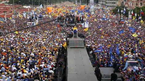 La oposición  copó Caracas