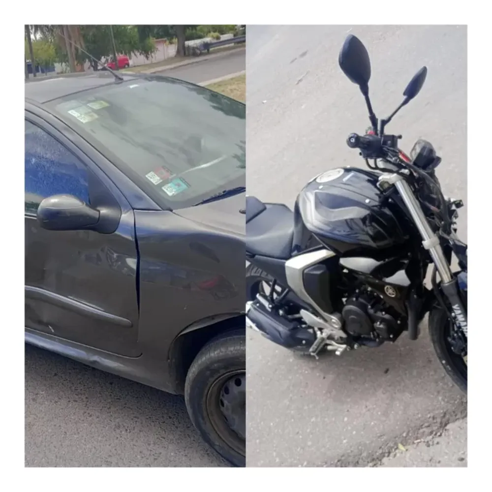 Accidente vial en Circunvalación deja un motociclista con fractura