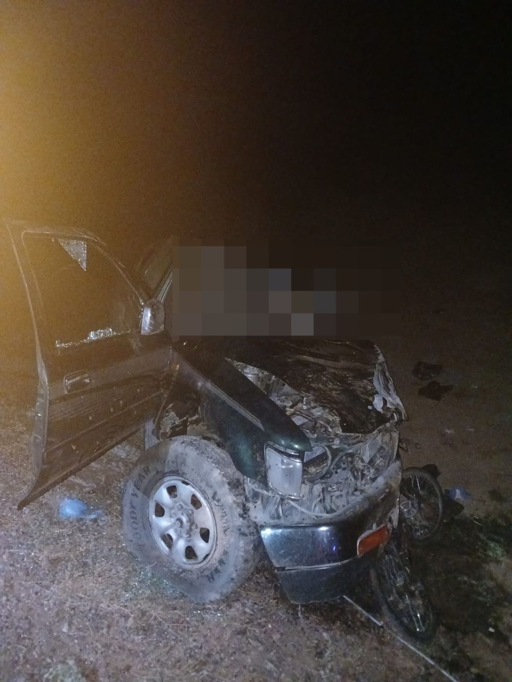 Una imagen que muestra la violencia del accidente.