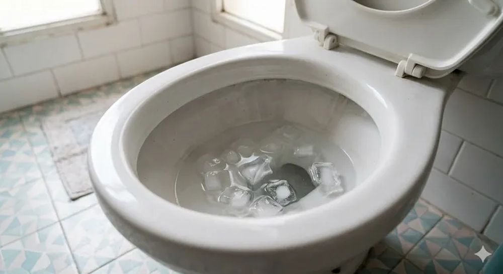 El truco viral del hielo en el inodoro para el mantenimiento rápido del baño.