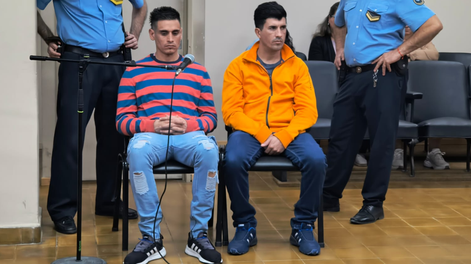 Franco Gómez y Julio Castro, los dos implicados en el crimen de Diego Andreoni. Este jueves el juicio tuvo su etapa de alegatos.&nbsp;