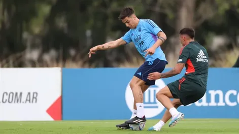 La Selección argentina goleó a River en un amistoso el día después de la gran fiesta