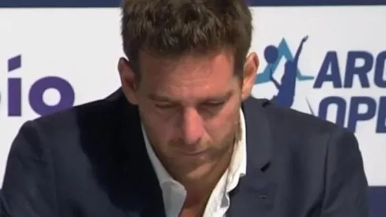 Del Potro, triste, se va pronto