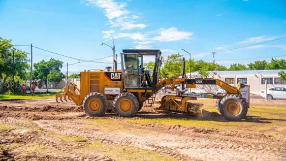 Ya arrancó la construcción del nuevo playon deportivo y del SUM en el Barrio Jardín Policial, en Rivadavia.