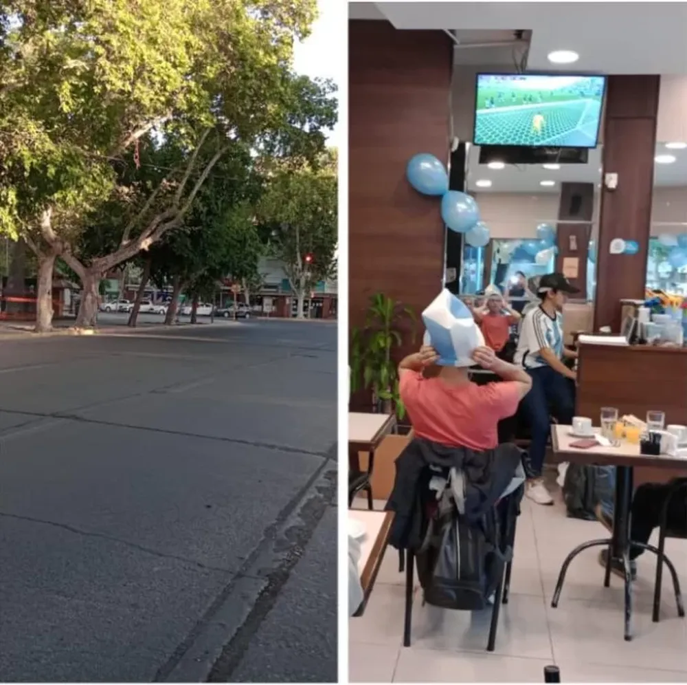 Poca gente en los cafés y ni un alma en la calle