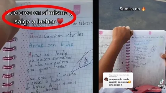 Estudiantes de primaria cantan el ‘Arroz con leche’ en versión feminista: “Sumisa no”