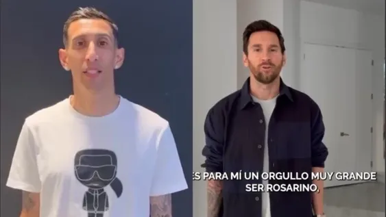Los saludos de Lionel Messi y Ángel Di María dedicados a Rosario por los 300 años
